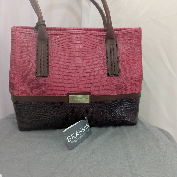 NWT Brahmin Pink and Brown Women's Bag